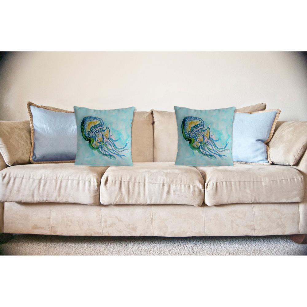 Jelly Fish No Cord Pillow 18x18. Picture 2