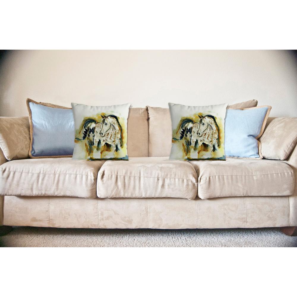 Mare & Colt No Cord Pillow 18x18. Picture 2