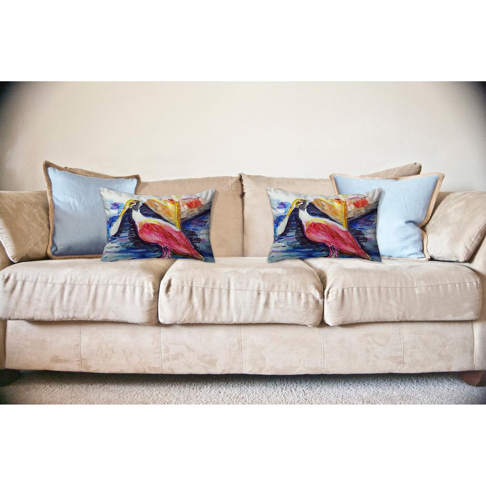 Spoonbill No Cord Pillow 16x20. Picture 2