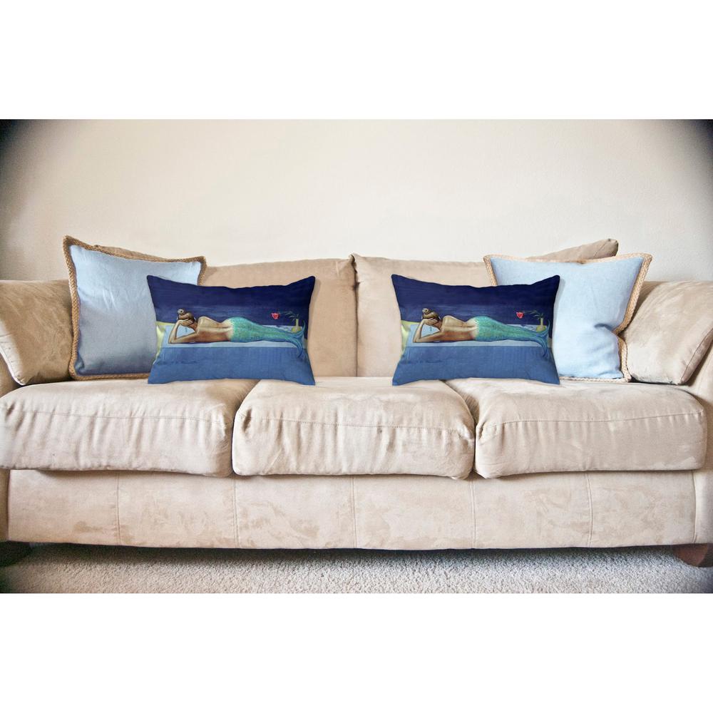 Mermaid No Cord Pillow 16x20. Picture 2