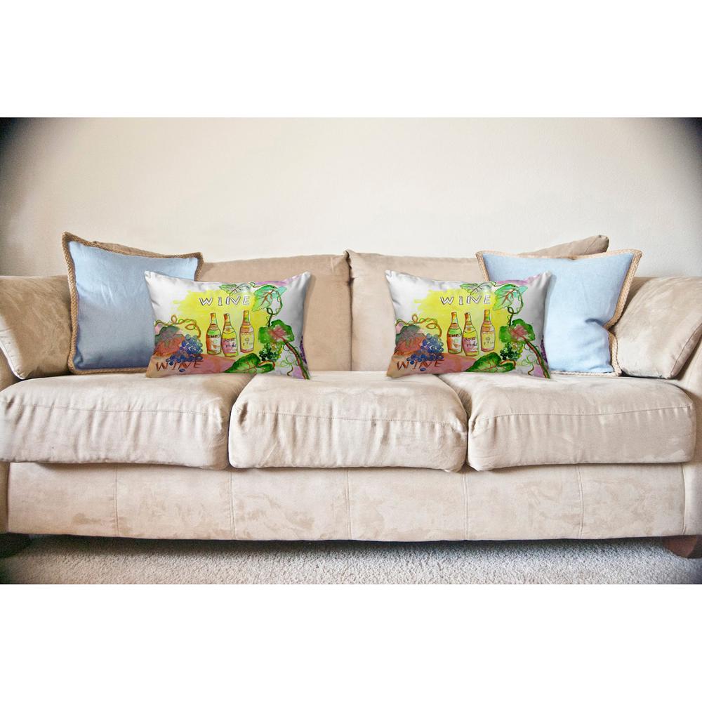 Wine Bottles No Cord Pillow 16x20. Picture 2