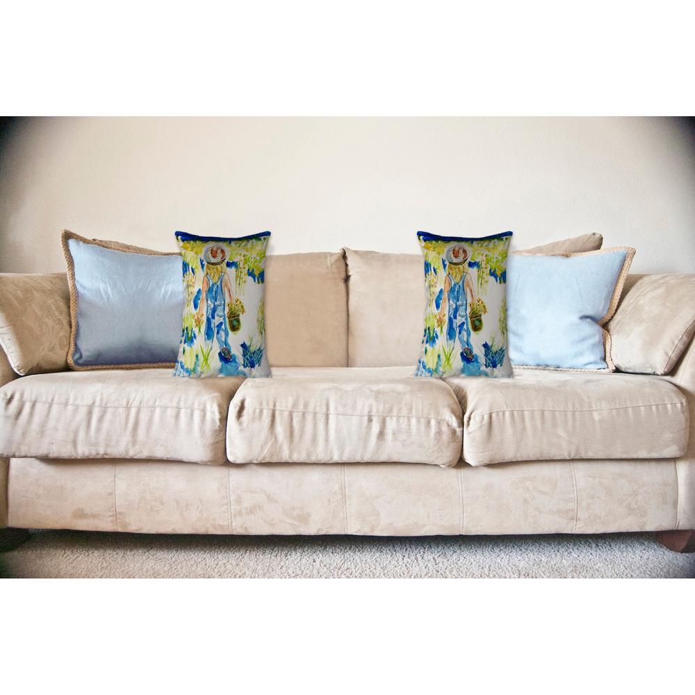 Garden Girl No Cord Pillow 16x20. Picture 2