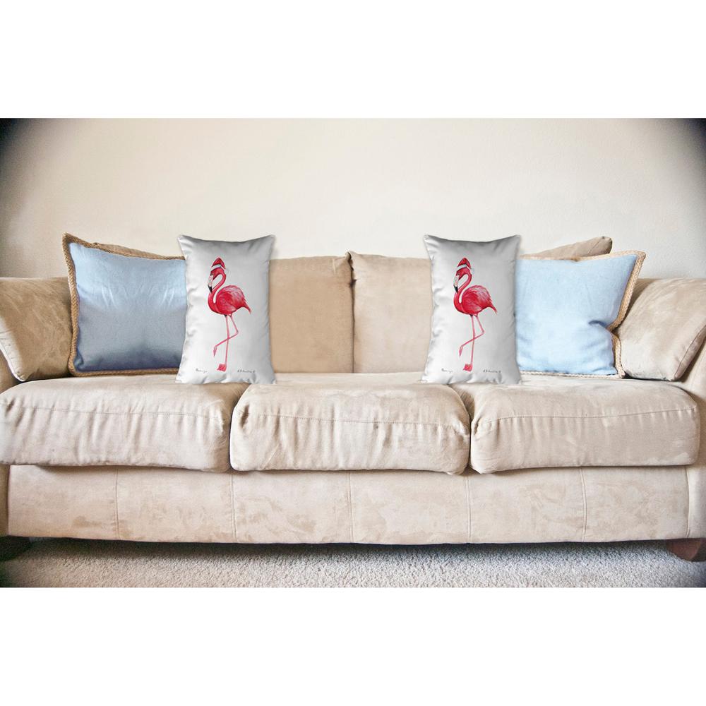 Flamingo Santa Noncorded Pillow 16x20. Picture 2