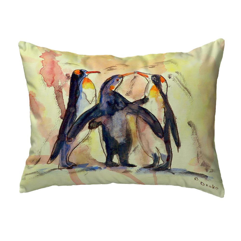 Penguins No Cord Pillow 16x20. Picture 1