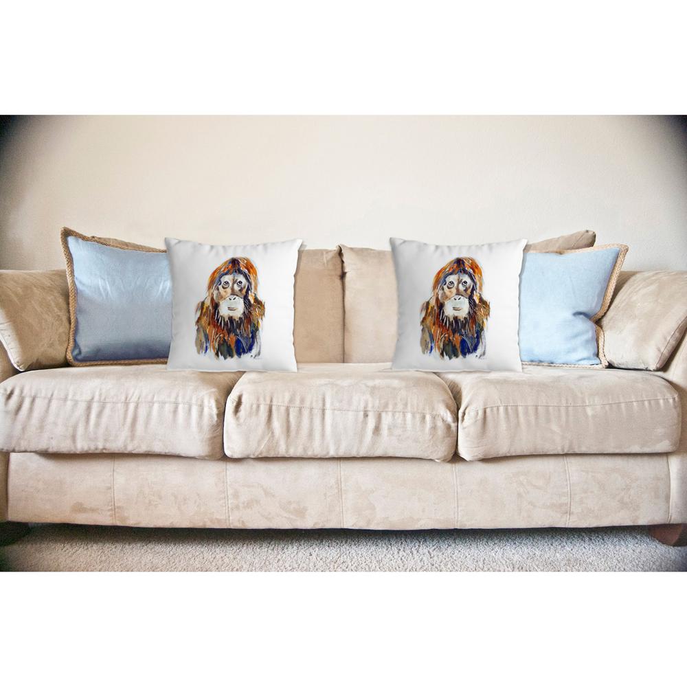 Orangutan No Cord Pillow 18x18. Picture 2