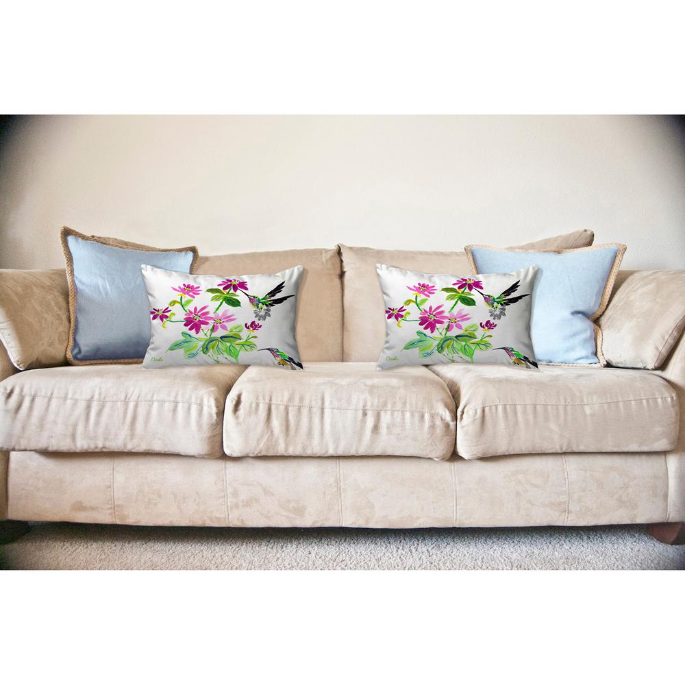 Ruby Throat Noncorded Indoor/Outdoor Pillow 16x20. Picture 2