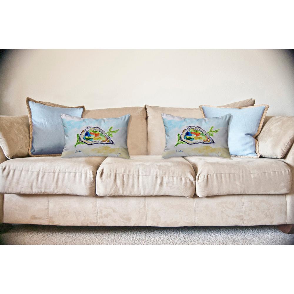 Colorful Oyster Noncorded Indoor/Outdoor Pillow 16x20. Picture 2