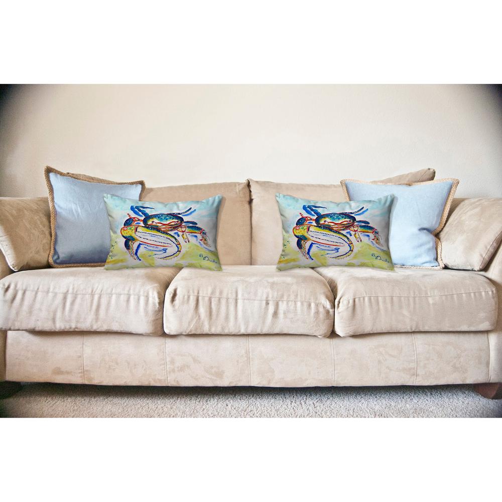 Colorful Fiddler Crab Noncorded Indoor/Outdoor Pillow 16x20. Picture 2