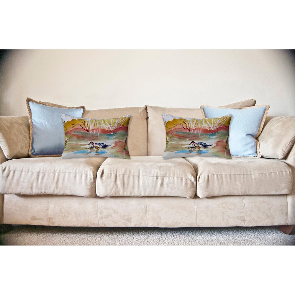 Redhead Pair Noncorded Indoor/Outdoor Pillow 16x20. Picture 2