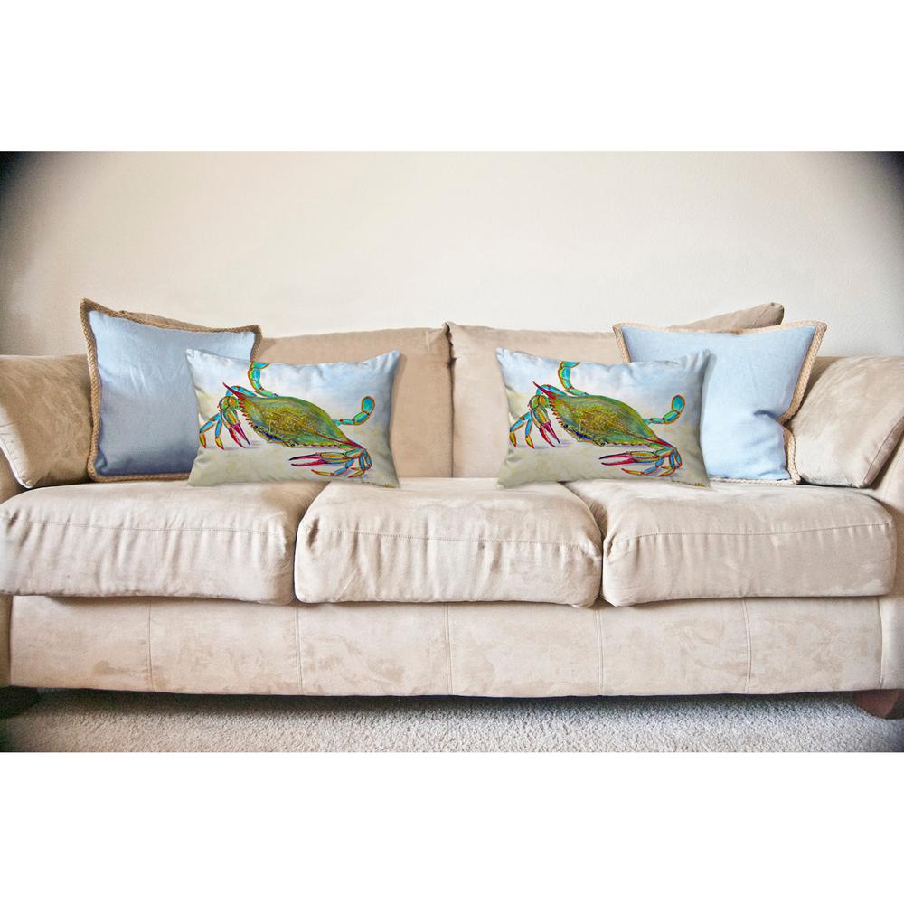 More Than Blue Noncorded Indoor/Outdoor Pillow 16x20. Picture 2