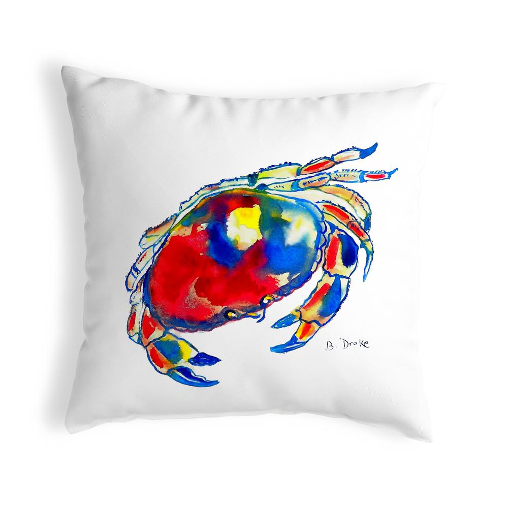 Dungeness Crab No Cord Pillow 18x18. Picture 1