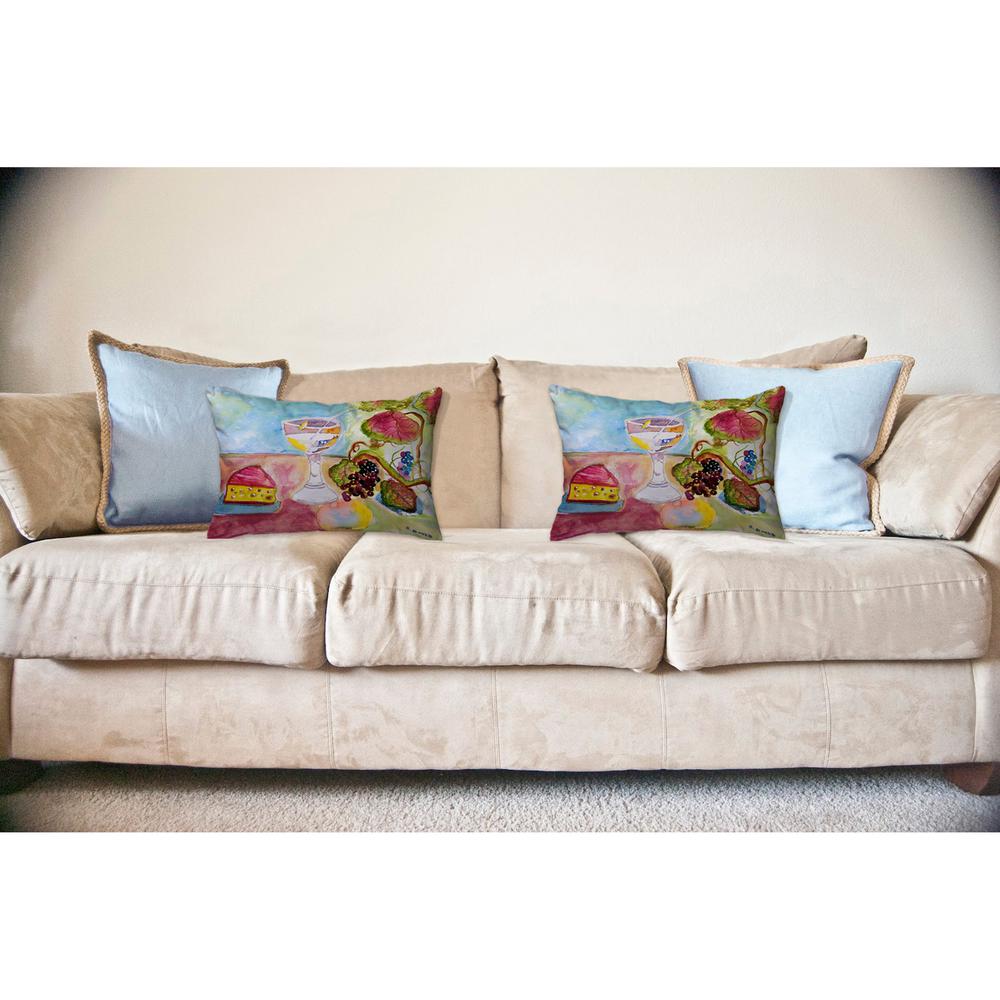 Wine & Cheese No Cord Pillow 16x20. Picture 2