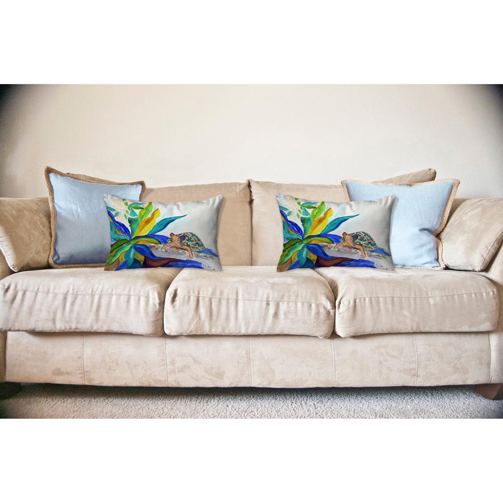 Turtle & Lily Noncorded Indoor/Outdoor Pillow 16x20. Picture 2