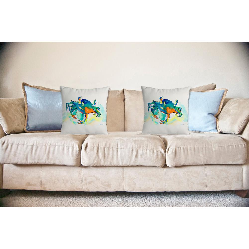 Orange Crab No Cord Pillow 18x18. Picture 2