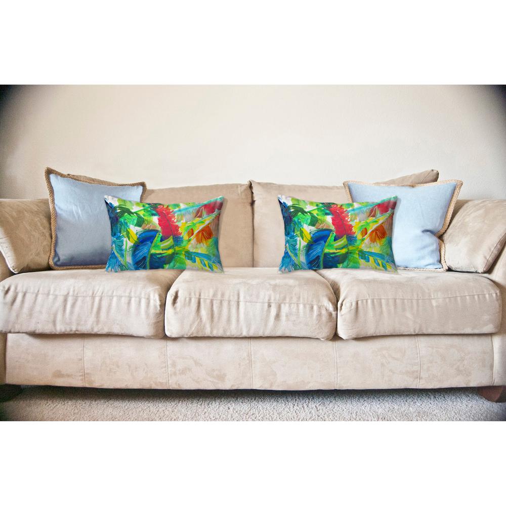 Abstract Palms No Cord Pillow 16x20. Picture 2