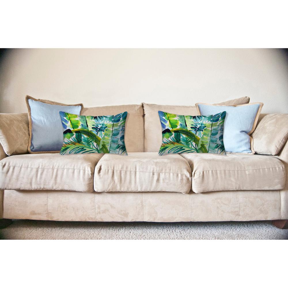 Jungle Greens No Cord Pillow 16x20. Picture 2