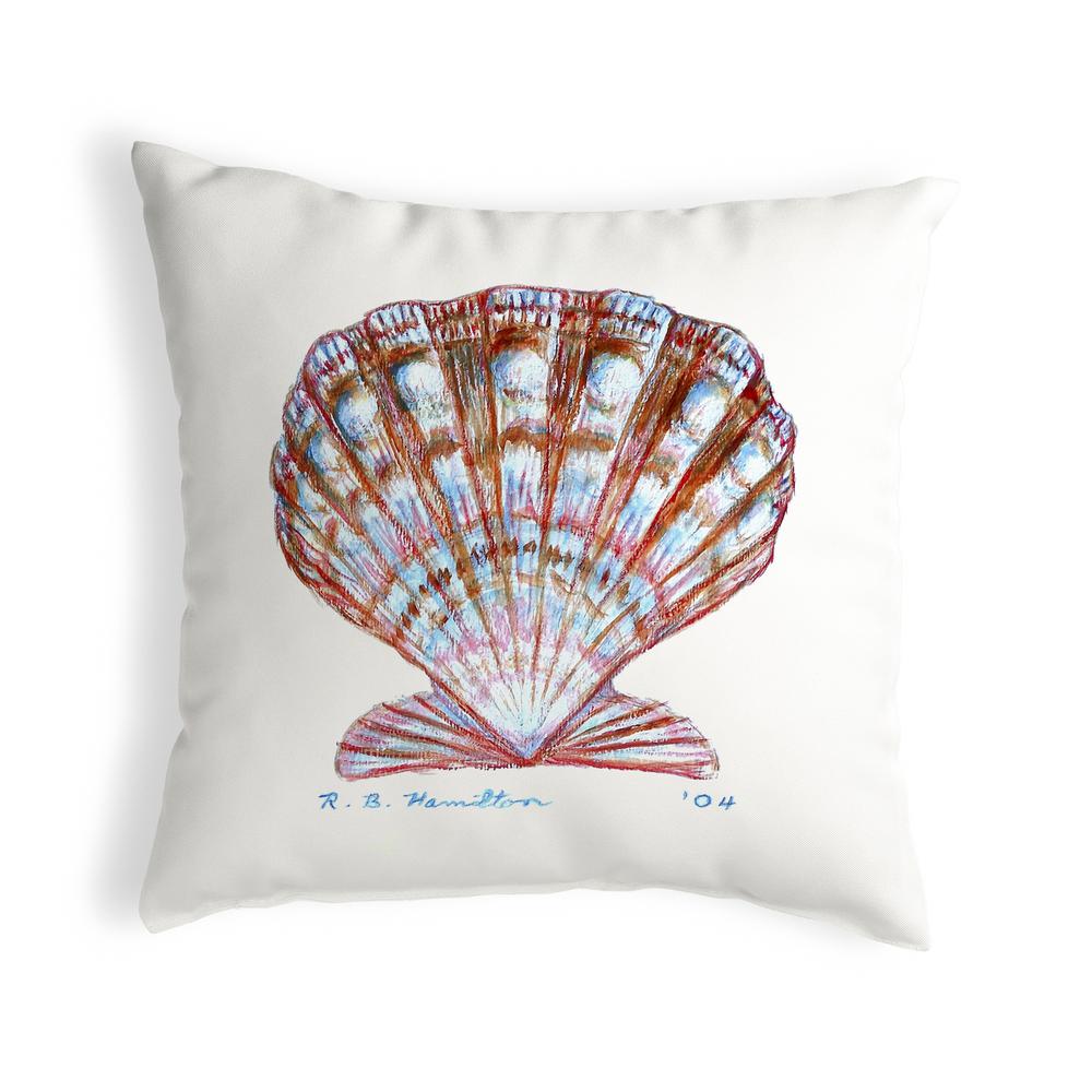 Scallop Shell No Cord Pillow 18x18. Picture 1