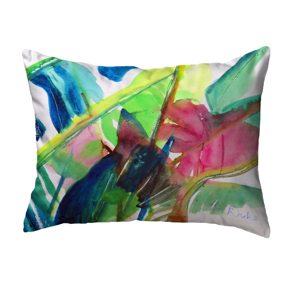 Pink Palms No Cord Pillow 16x20. Picture 1