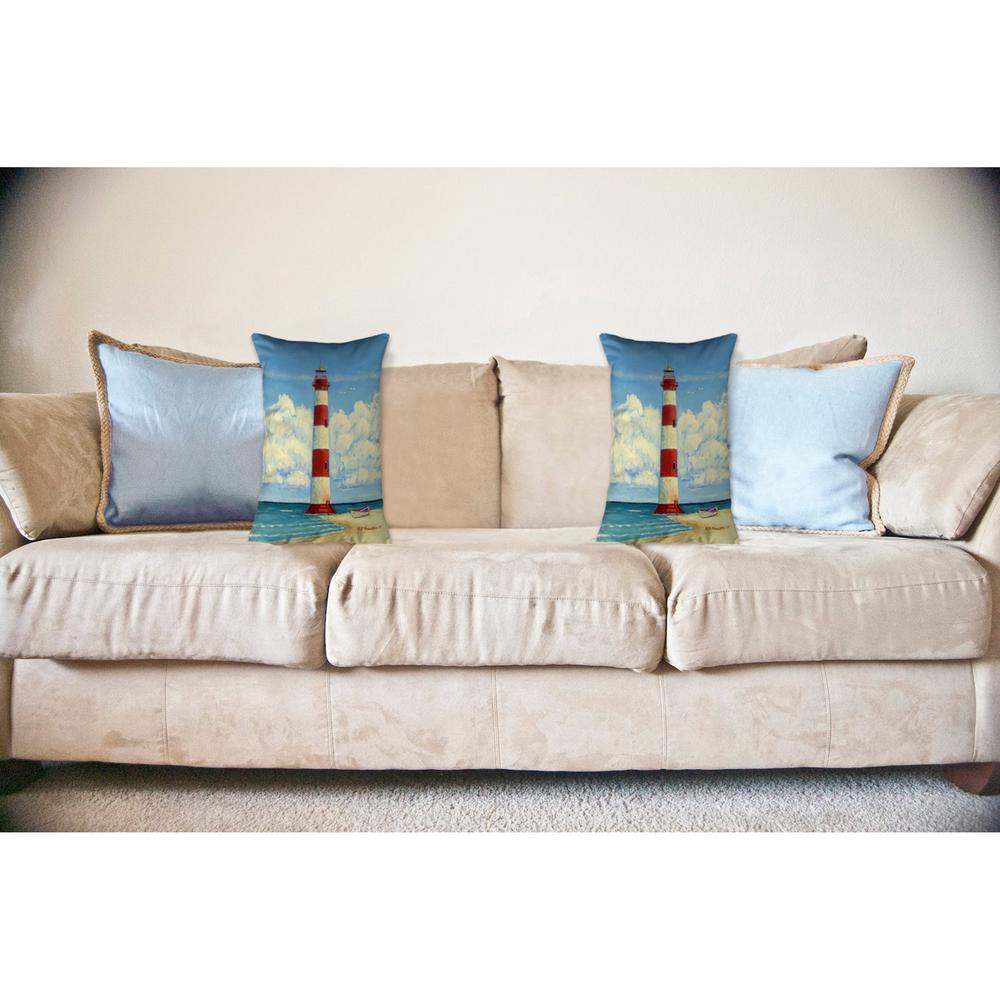 Morris Island Lighthouse, SC No Cord Pillow 16x20. Picture 2