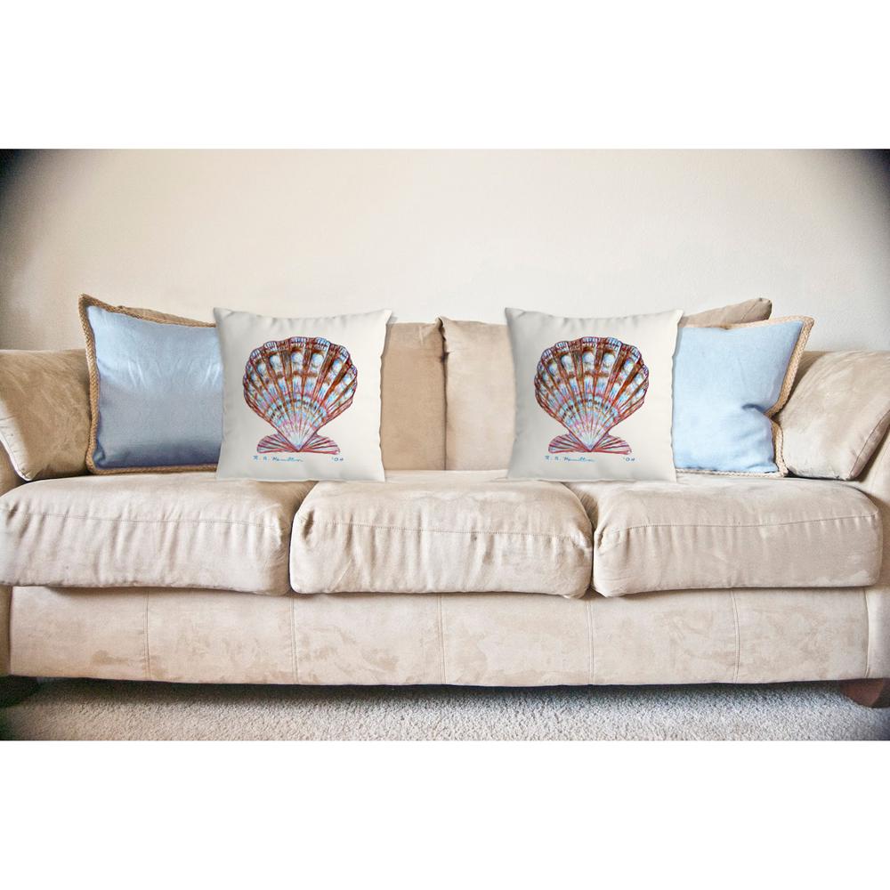 Scallop Shell No Cord Pillow 18x18. Picture 2