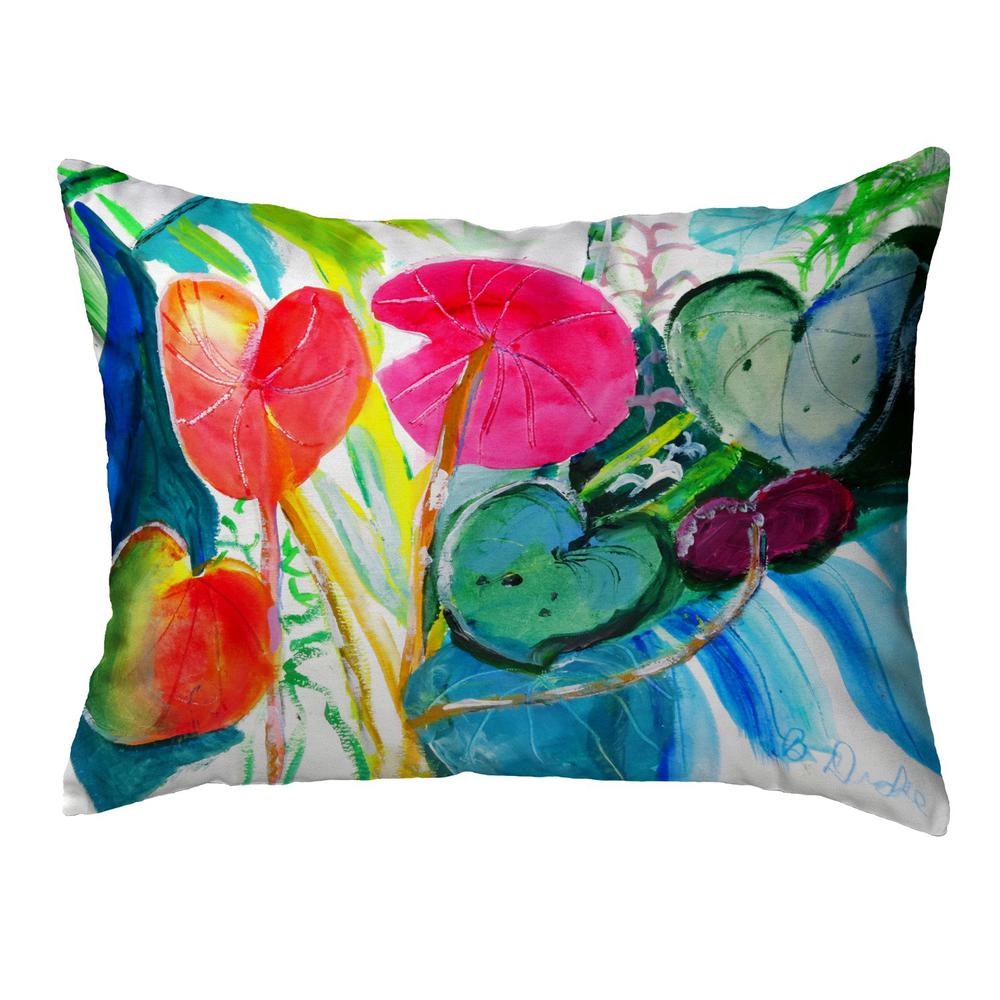 Cyclamen Plant No Cord Pillow 16x20. Picture 1