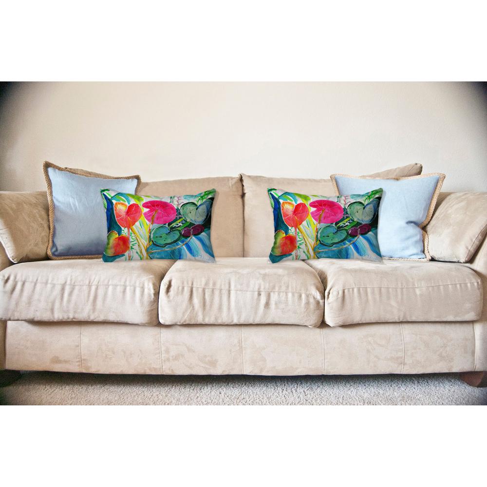 Cyclamen Plant No Cord Pillow 16x20. Picture 2