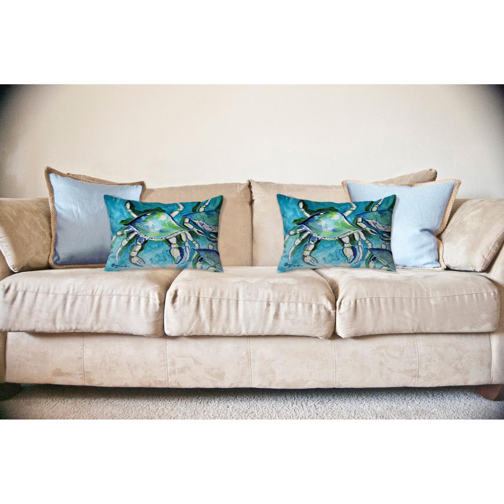 White Crabs No Cord Pillow 16x20. Picture 2