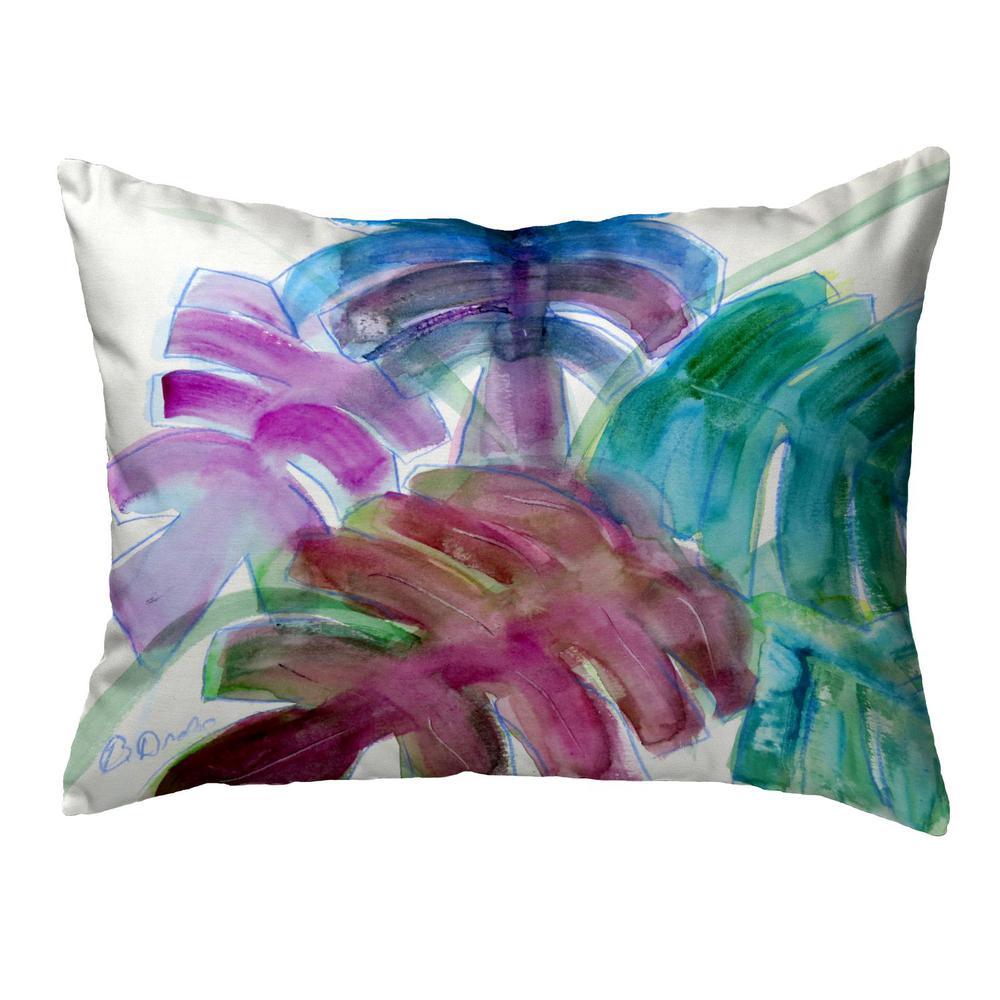 Monstera Leaves No Cord Pillow 16x20. Picture 1