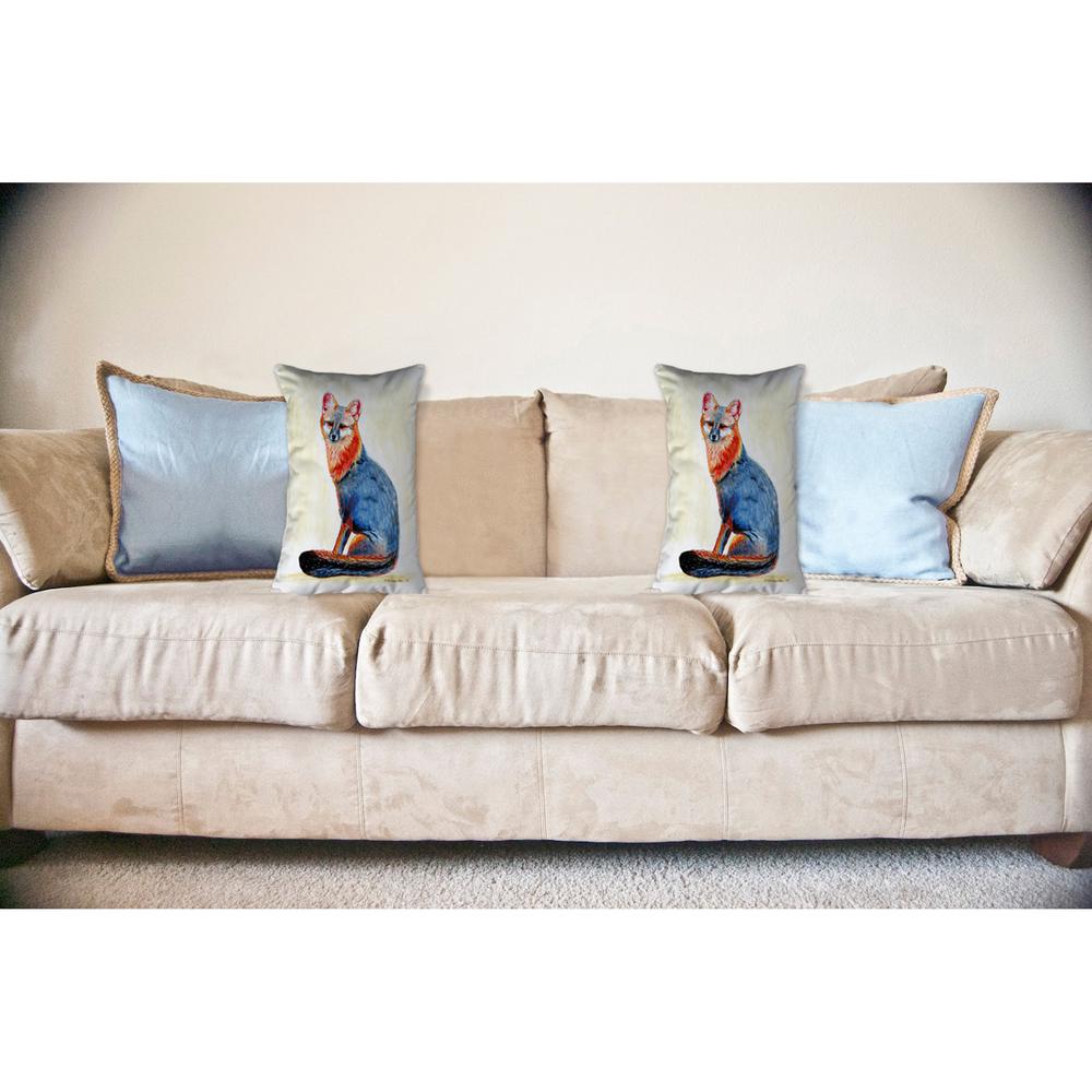 Gray Fox No Cord Pillow 16x20. Picture 2