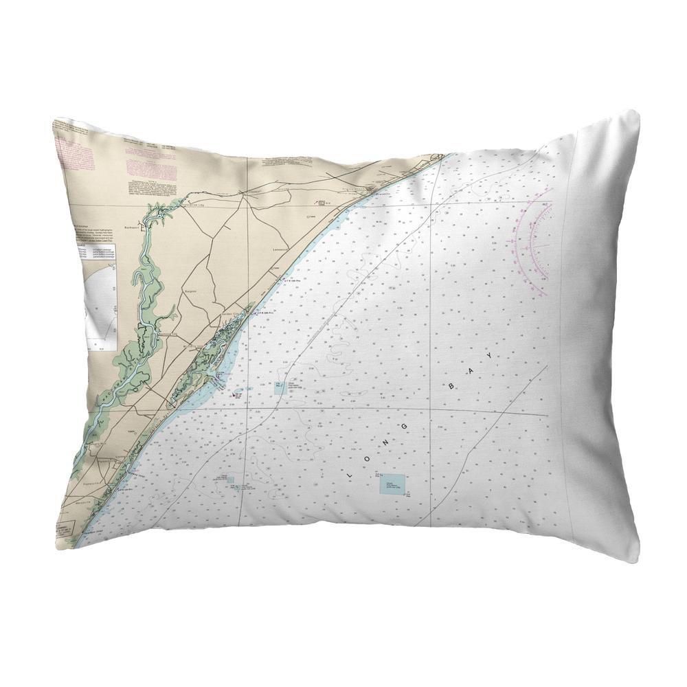 Pawleys Island, SC Nautical Map Noncorded Indoor/Outdoor Pillow 16x20. Picture 1