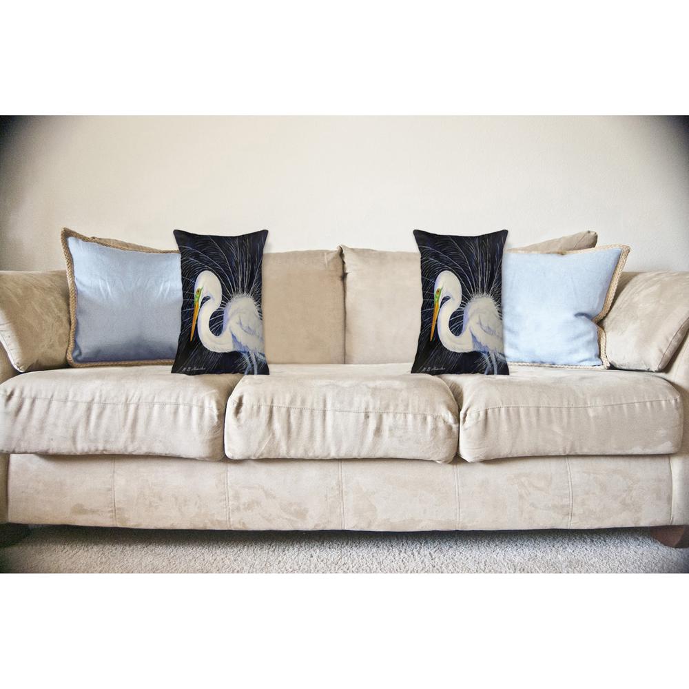 Breeding Egret 16x20 No Cord Pillow. Picture 2