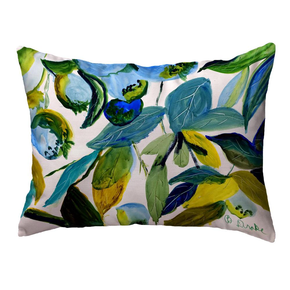 Betsy's Blueberries 16x20 No Cord Pillow. Picture 1