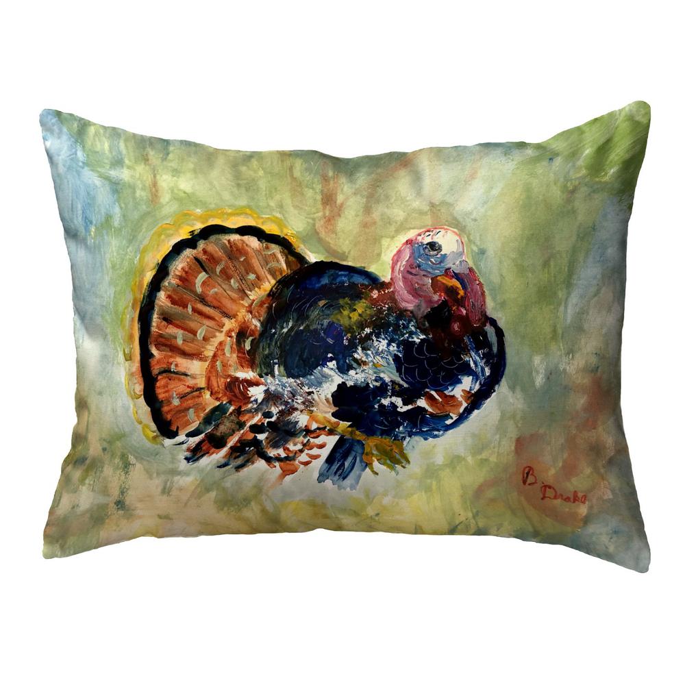Colorful Turkey 16x20 No Cord Pillow. Picture 1