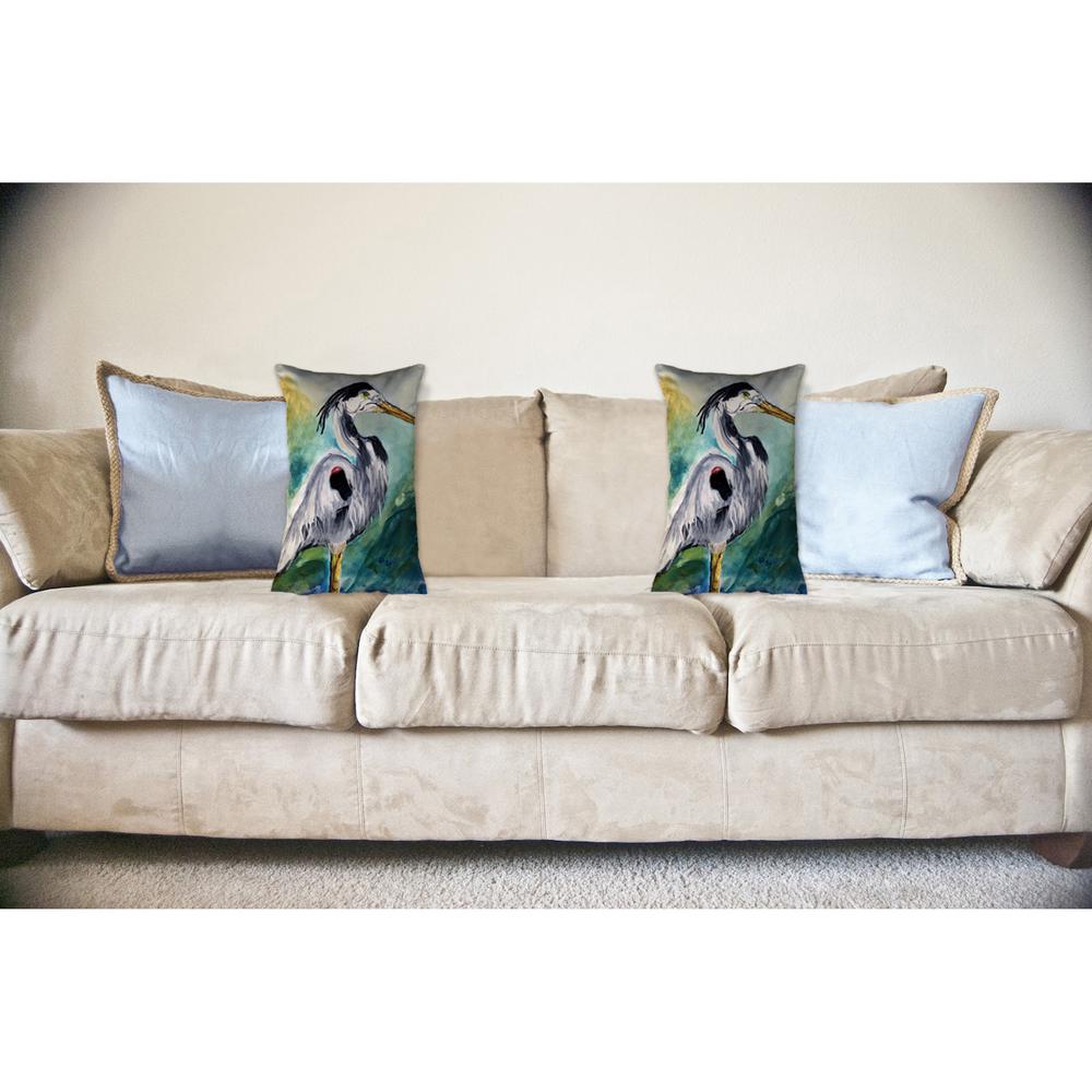 Betsy's Blue Heron 16x20 No Cord Pillow. Picture 2