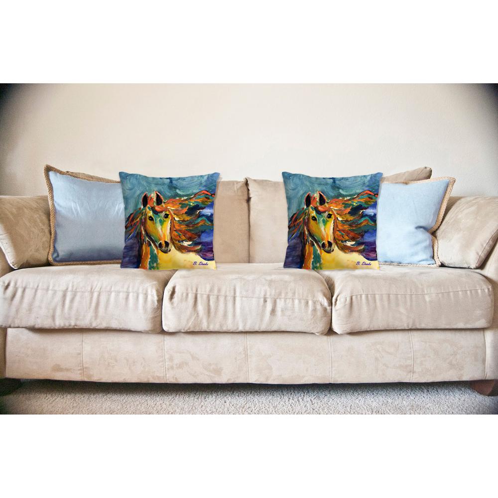 Colorful Horse 18x18 No Cord Pillow. Picture 2