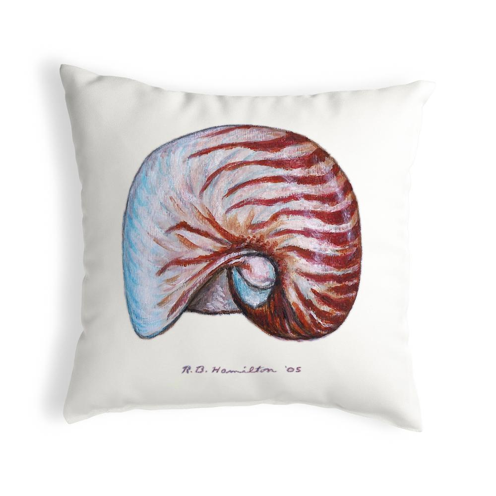 Nautilus Shell No Cord Pillow 18x18. Picture 1