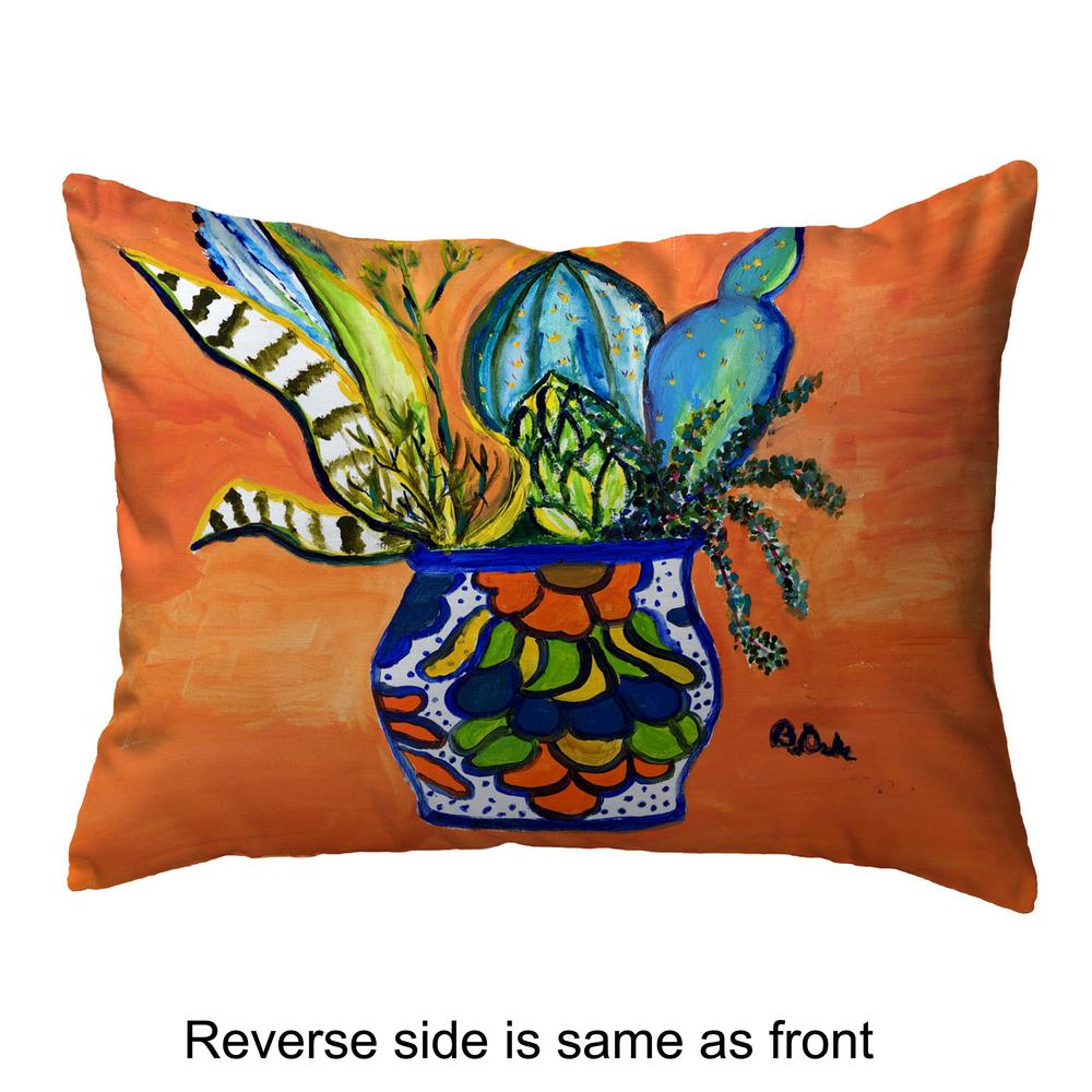 Cactus in Pot Large Noncorded Pillow 16x20. Picture 2