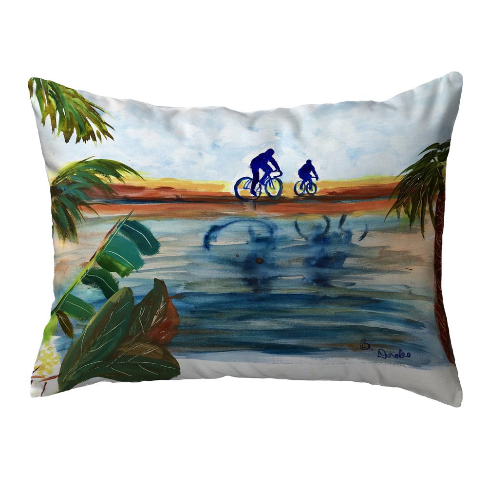 Two Bikers Large Noncorded Pillow 16x20. Picture 1