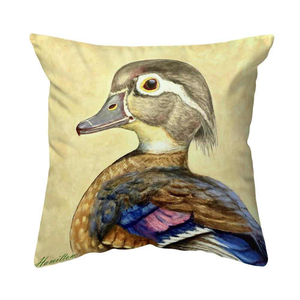 Mrs. Wood Duck Large Noncorded Pillow 18x18. Picture 1