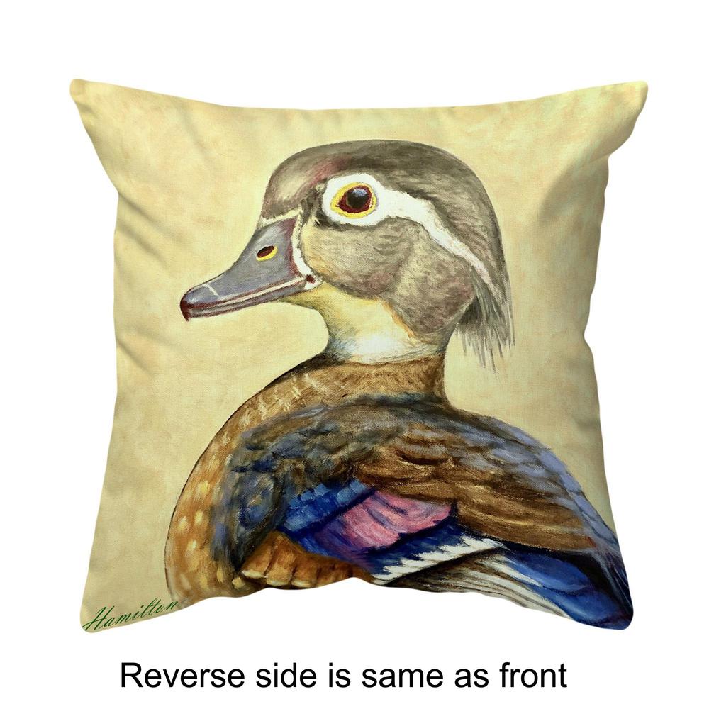 Mrs. Wood Duck Large Noncorded Pillow 18x18. Picture 2