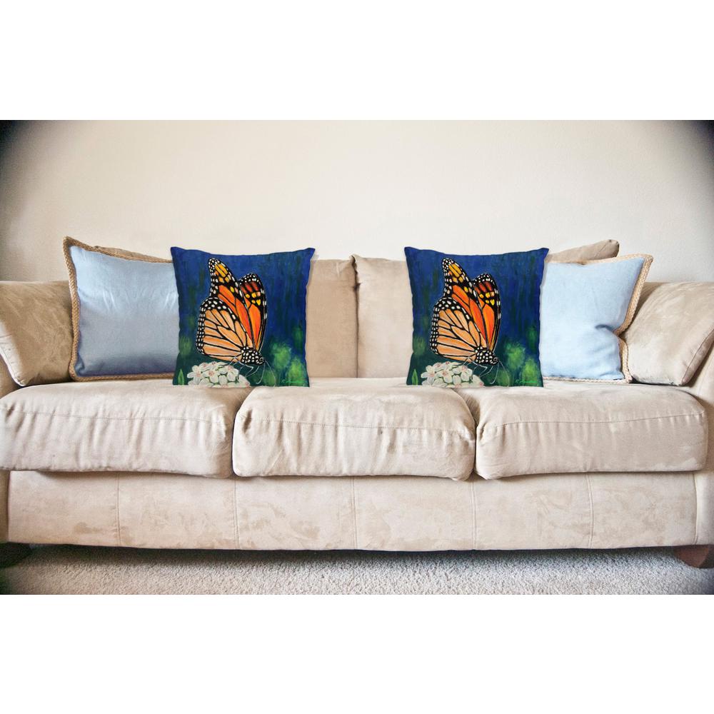 Monarch & Flower Large Noncorded Pillow. Picture 2