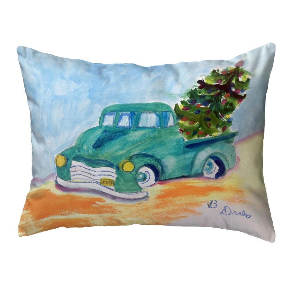 Green Truck Large Noncorded Pillow. Picture 1