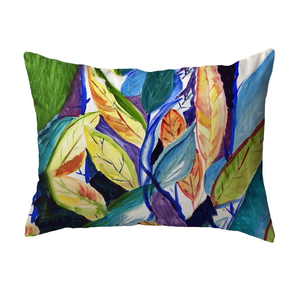 Gold Leaves No Cord Pillow 16x20. Picture 1