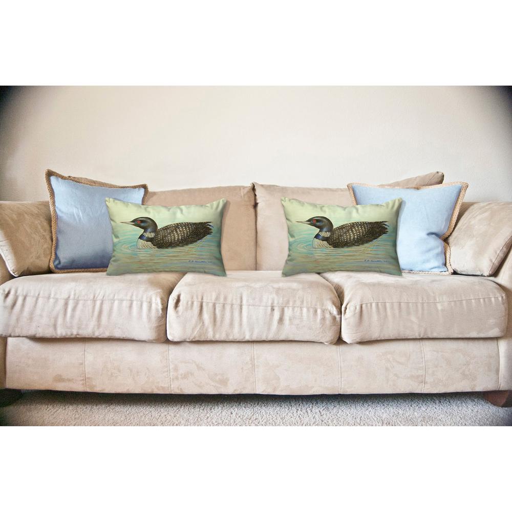 Loon No Cord Pillow 16x20. Picture 2