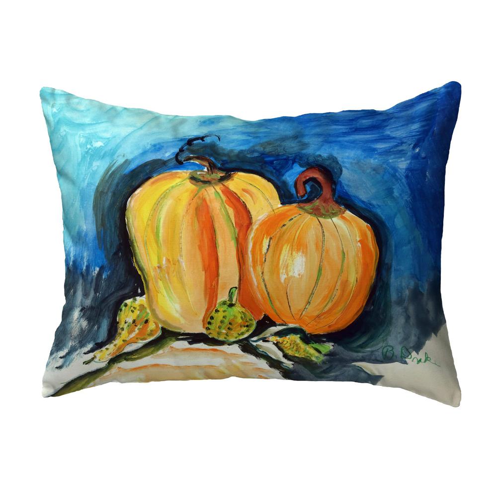Two Pumpkins No Cord Pillow 16x20. Picture 1