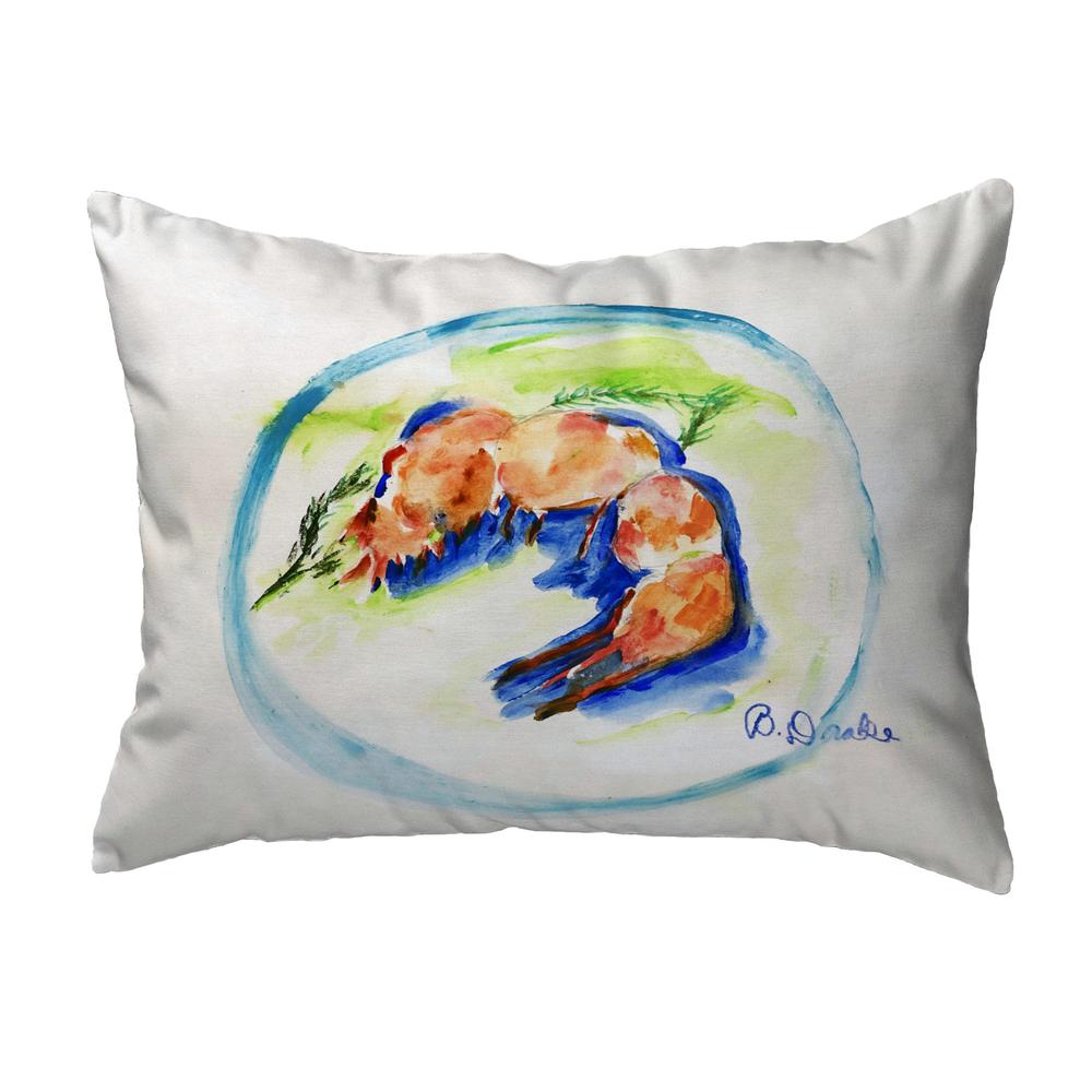 Shrimp Plate No Cord Pillow 16x20. Picture 1