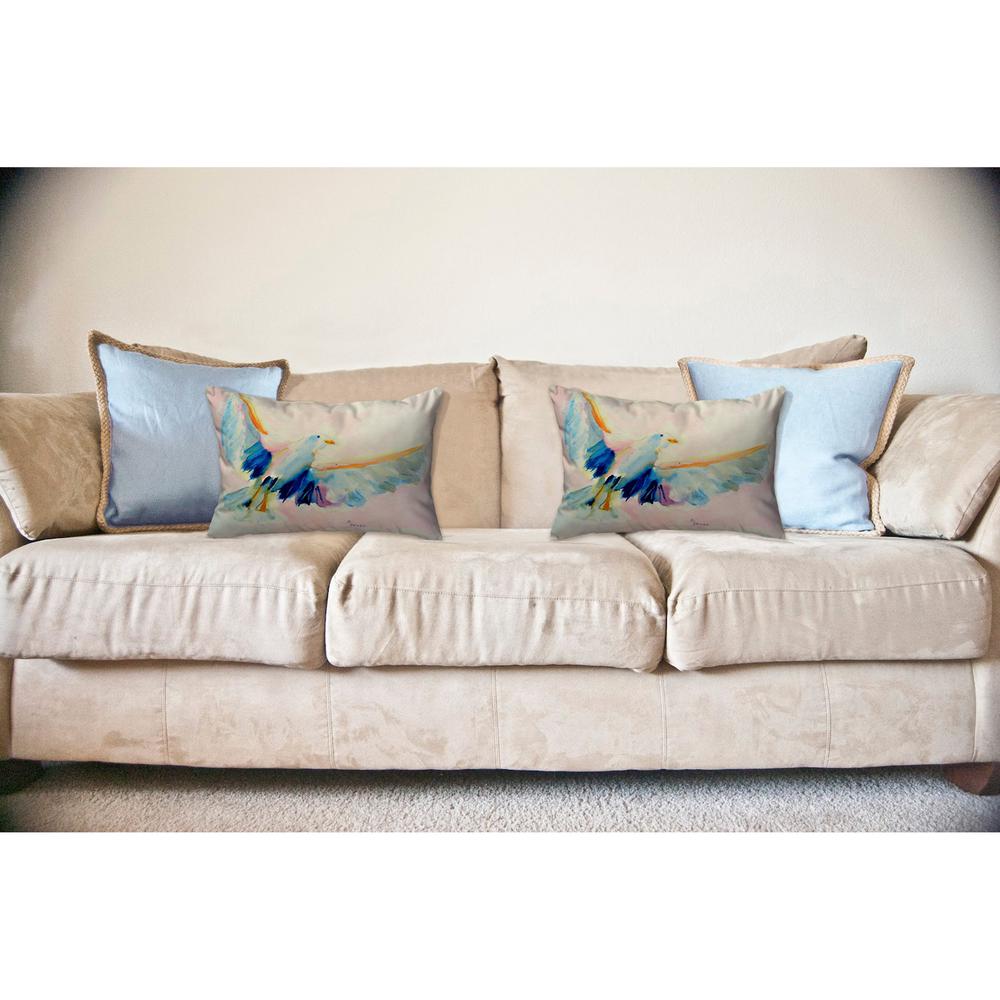 Flying Gull No Cord Pillow 16x20. Picture 2