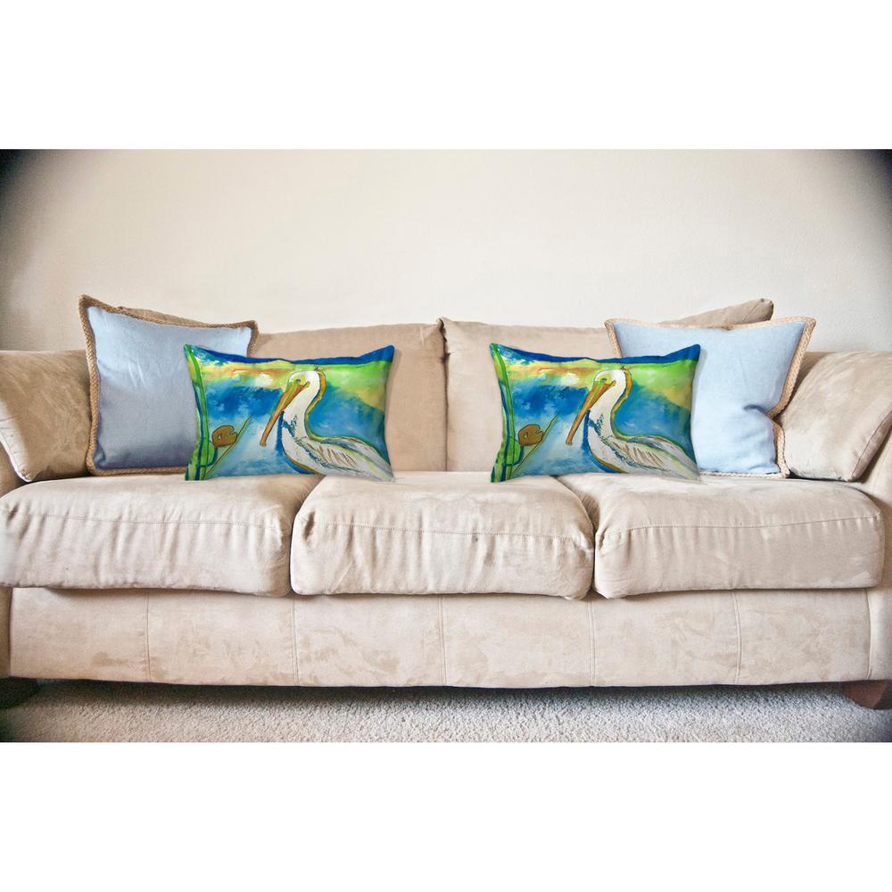 White Pelican No Cord Pillow 16x20. Picture 2