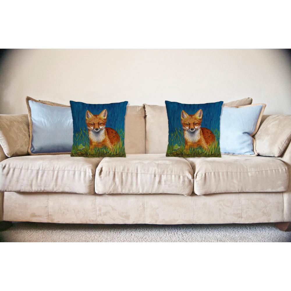 Red Fox No Cord Pillow 18x18. Picture 2