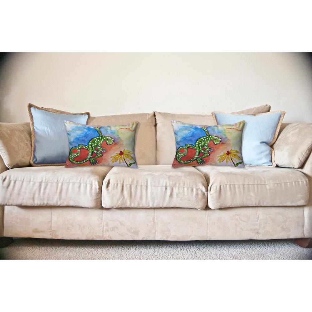 Gecko No Cord Pillow 16x20. Picture 2